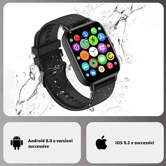 Смарт часы ASWEE KM13 PRO Black для мужчин и женщин с телефонными звонками. Экран 1,83 дюйма, совместимый с An Киев