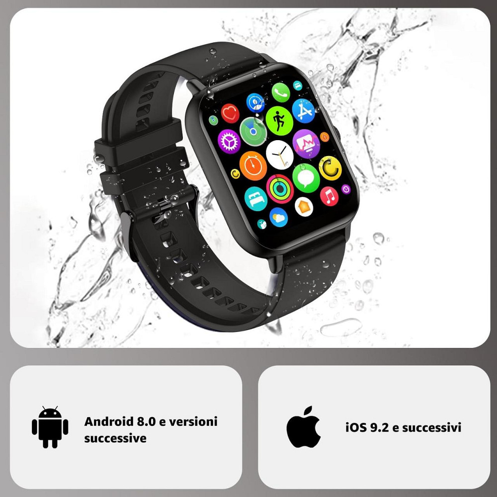 Смарт годинник ASWEE KM13 PRO Black для чоловіків і жінок з телефонними дзвінками. Екран 1,83 дюйма, сумісний з Android та iOS Київ - фото 6