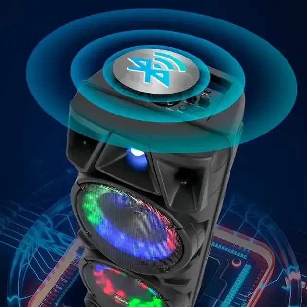 ZQS2801 Портативна Bluetooth колонка 20 Вт, 2x8", 4500 мАг, пульт ДК, мікрофон, музика скрізь Одеса - фото 7