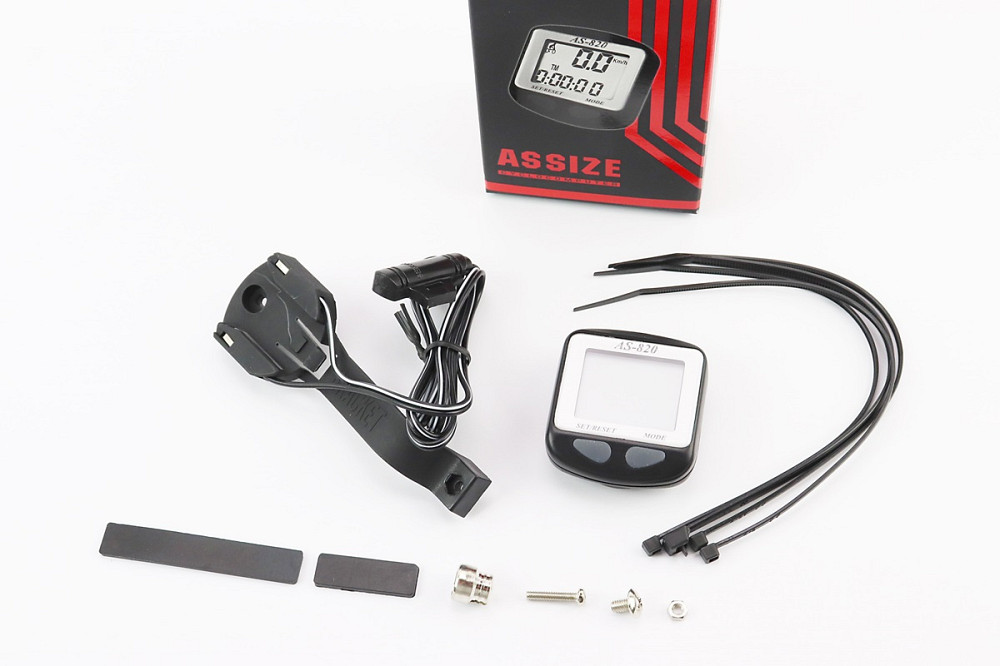 Велокомп'ютер 11-функцій, дротовий, сіро-чорний AS-820 (без батарейок) Київ - фото 1