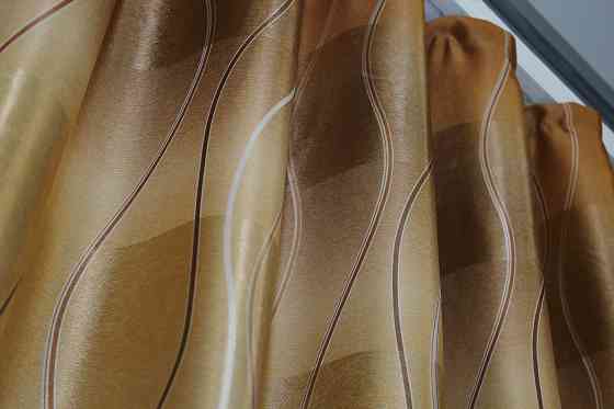 Комплект готових штор VR-Textil Фотоштори двосторонні № 1387ш Коричневий 150х270 см 2 шт (33-0258) Київ