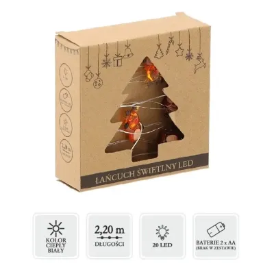 Гирлянда Chomik Струна Олень 2.2 м 20 LED Теплый белый (5900779854161) Винница