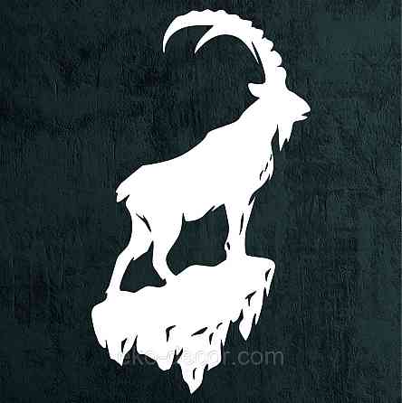 Декоративное настенное Панно «Горный Козел» Декор на стену 50*32 см, Белый Киев