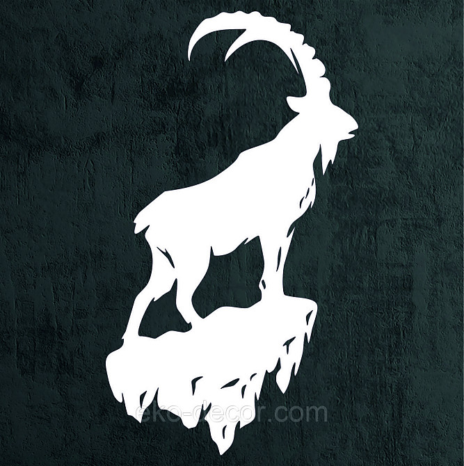 Декоративное настенное Панно «Горный Козел» Декор на стену 50*32 см, Белый Киев - изображение 4