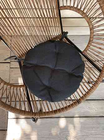 Подушка для стульев (38x38х5 см) круглая Decorator Мальмо цвет графитовый 84-048 Киев