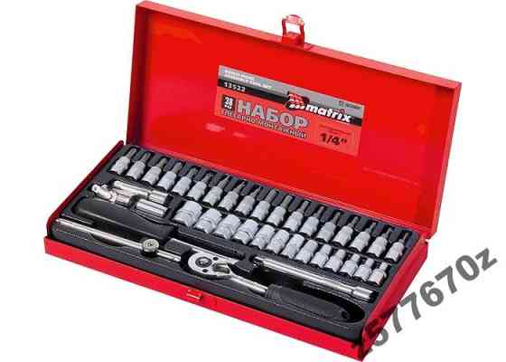 Набір слюсарно-монтажний з квадратом 1/4", 38 предм. MATRIX MASTER Полтава