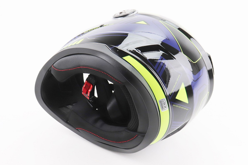 Шолом інтеграл, закритий BLD-М65 L (59-60см), ЧОРНИЙ/НЕОНОВО-ЖОВТО-СИНІЙ Киев - изображение 2