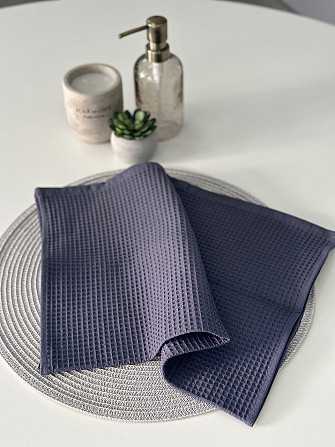 Вафельний рушник Ideal Textile 70х140 см 240 г/м2 (56860827) Графітовий Чернівці - фото 1