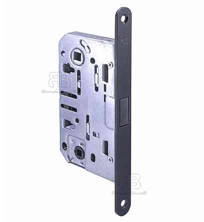 Замок магнітний для міжкімнатних дверей під фіксатор Ricardo Borelli WC 96 мм з відповідною планкою MB матовий чорний Київ