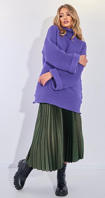 Свитер женский фиолетовый крупной вязки (42-48) Киев - изображение 1