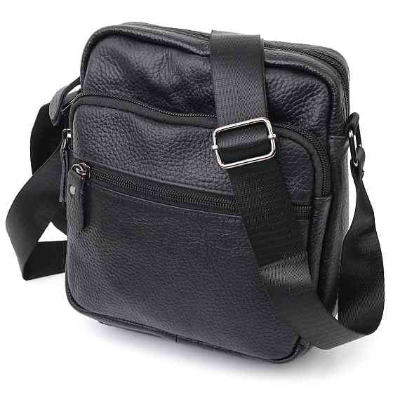 Сумка мужская кожаная Черная (Vintage) Киев