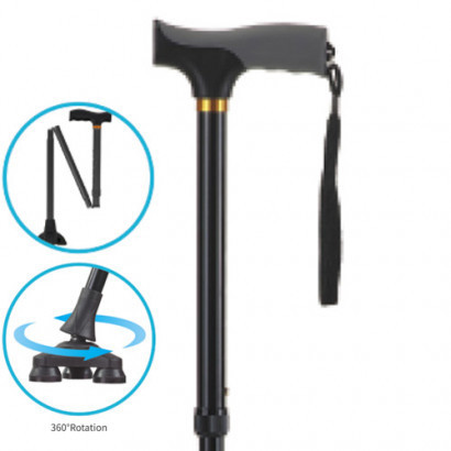 Складана алюмінієва тростина з обертовим наконечником OSD-BL530202 Дніпро - фото 2