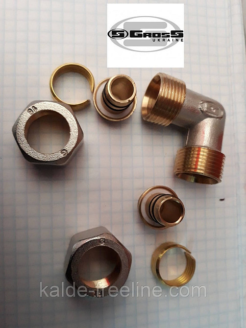 Кут з'єднувальний 26*26 Gross (посилений) для металопластикової труби Харків - фото 2