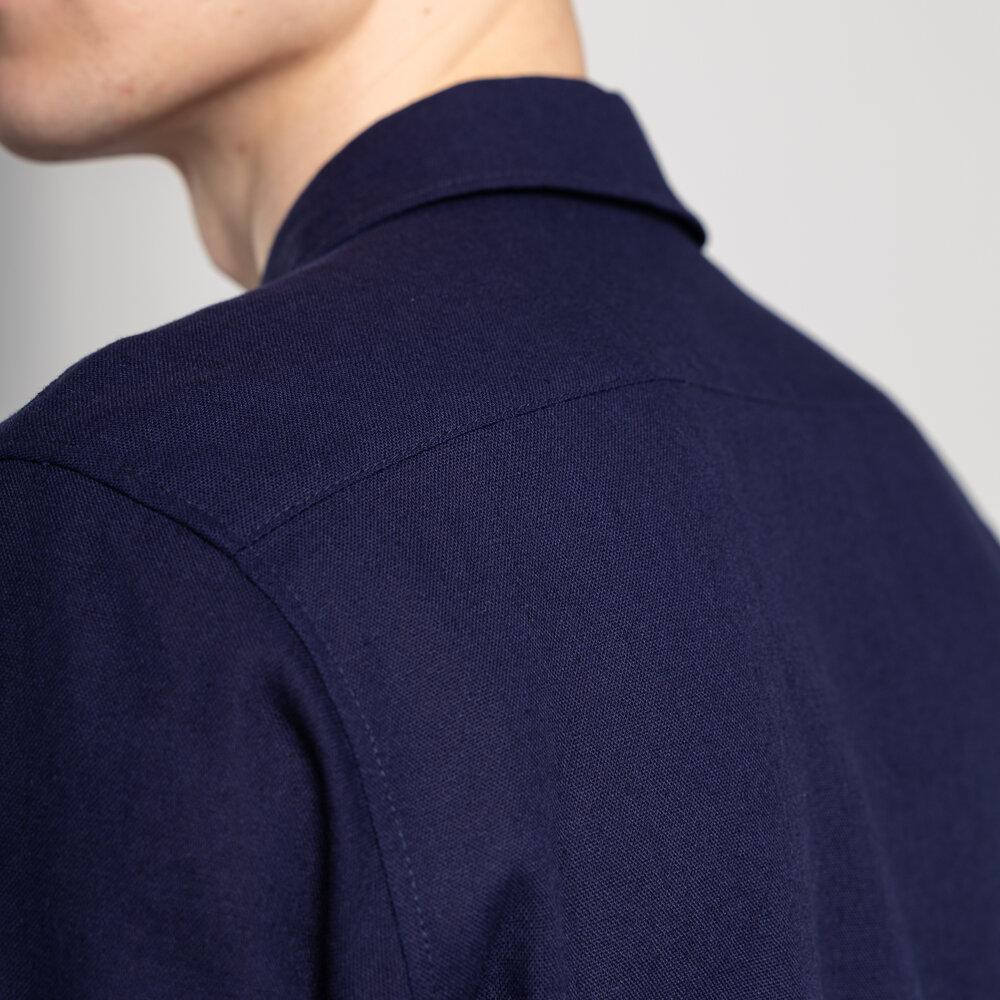 Чоловіча сорочка з коротким рукавом темно-синя Pobedov Marsel Київ - фото 2