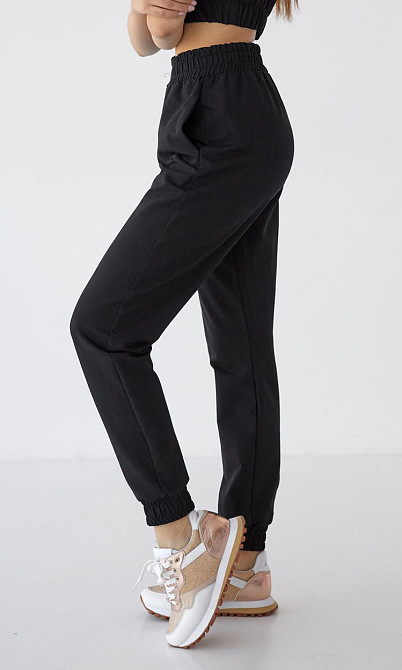 Спортивные штаны женские джогеры Черный XS Харьков - изображение 1