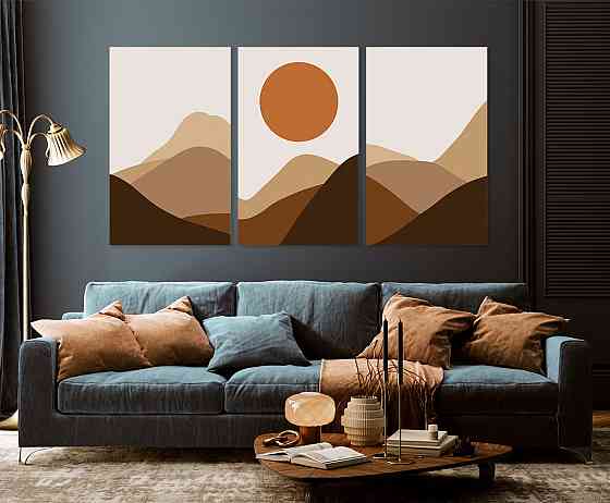 Модульна картина у вітальню/ спальню     Гірський пейзаж       ART-190_3A 100х150 см Київ