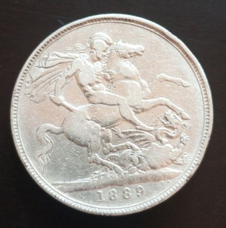 Великобритания, 1889, крона, серебро Полтава - изображение 1