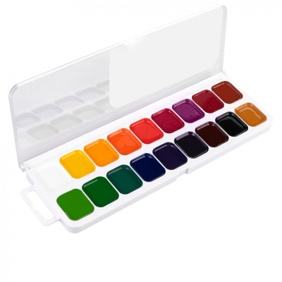 Акварельные краски Yes Orange Line 18 кольорів б/п (110300) Винница - изображение 2