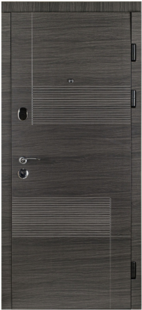 Двері вхідні Наші Двері Стандарт ПВХ Ескада 1 Венге сірий горизонт 860х2040 мм Київ