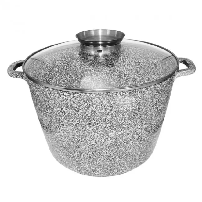 Казан алюминиевый круглый UNIQUE UN-5220 10 л, 28×20 см, с гранитным покрытием и крышкой Одесса - изображение 4