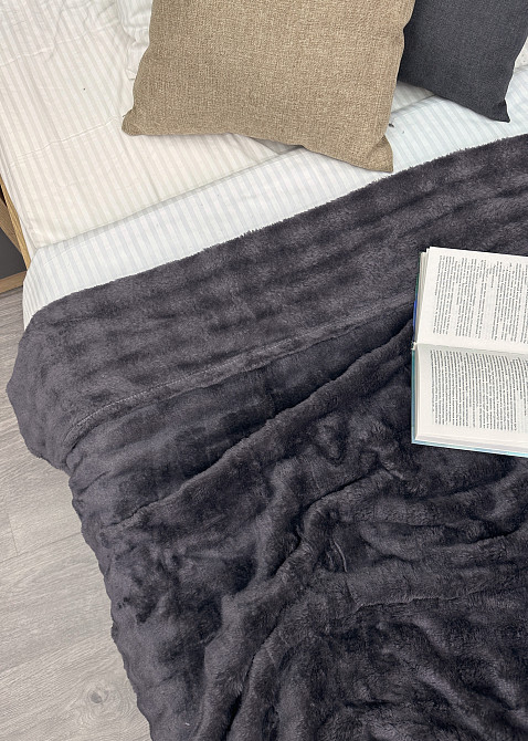 Плед-покривало 200х230 см (+-5см) Soft Night Графітовий (87-133) Київ - фото 6
