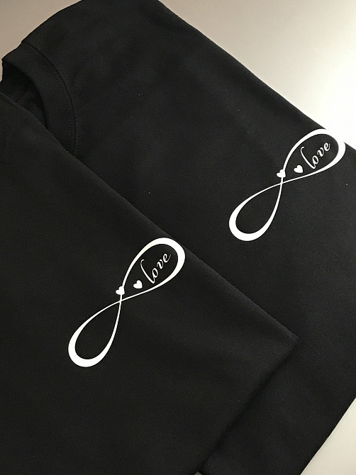 Парні футболки для хлопця та дівчини зі знаком нескінченності та написом LOVE Чернівці - фото 4