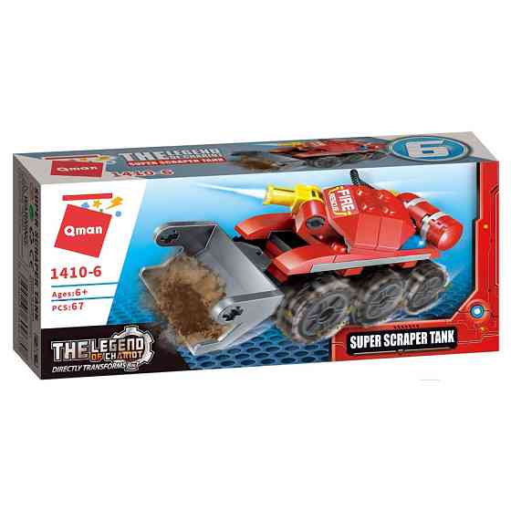 Конструктор Qman 1410-1-8 Пожежна техніка, 79 дет  Super Scraper Tank Вінниця