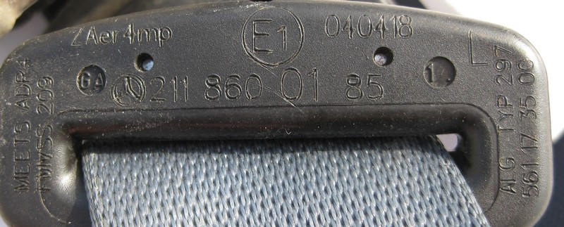 Mercedes-Benz  A2118600185 5C66 Ремінь безпеки передній лівий синій E-Class W211 Одеса - фото 2