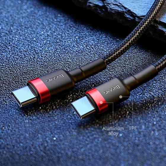 Кабель BASEUS CATKLF-H91 Cafule Flash Charging Cable Type-c 3A 2M черный/красный Киев