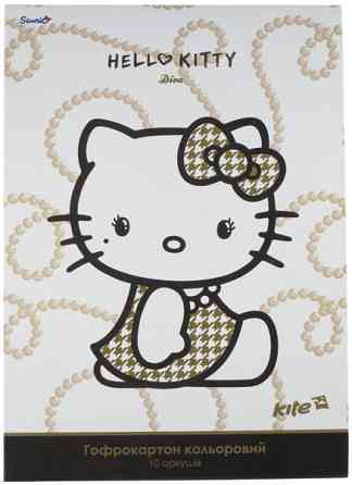 Картон кольоровий "Kite" "Hello Kitty" А4 HK13-257K неон гофро 5арк 5кол, шт Київ