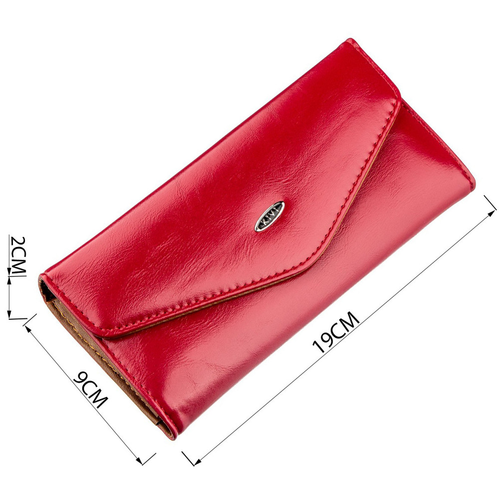 Кошелек женский из гладкой экокожи KIVI 19072 Ярко-розовый Киев - изображение 4