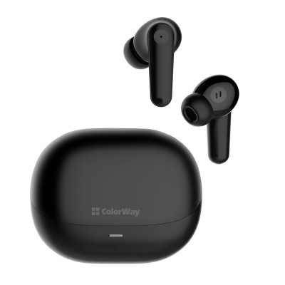 Навушники ColorWay Slim TWS-1 Earbuds Long Life Black (CW-TWS1BK1) Вінниця - фото 1