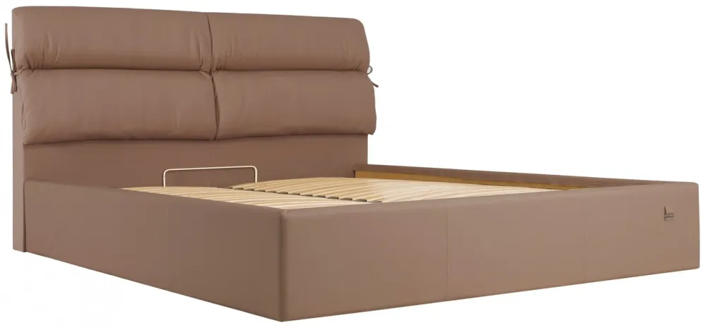 Кровать Edinburgh Comfort 120 х 190 см Fly 2213 С подъемным механизмом и нишей для белья Светло-коричневый Киев - изображение 3