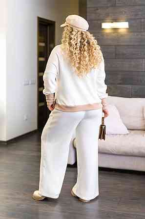 Прогуляковий жіночий костюм із ангори "Season"| Батал Молочний, 54-56 Київ