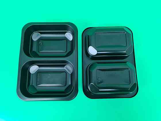 Ланч бокс T-2 187/137/37 черный PP PL (25 шт) Харьков