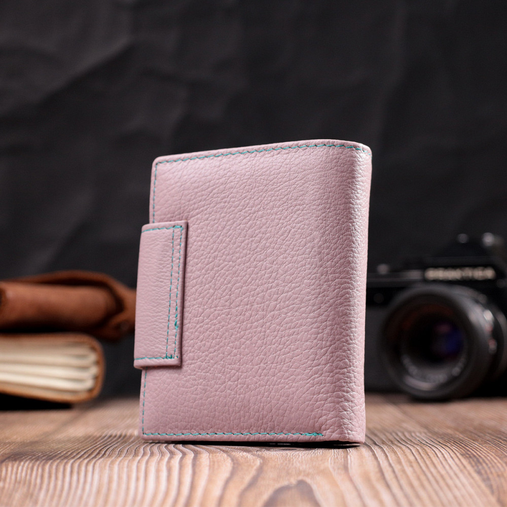 Интересное портмоне с монетницей для женщин из натуральной кожи ST Leather 19452 Бежевый Киев - изображение 2