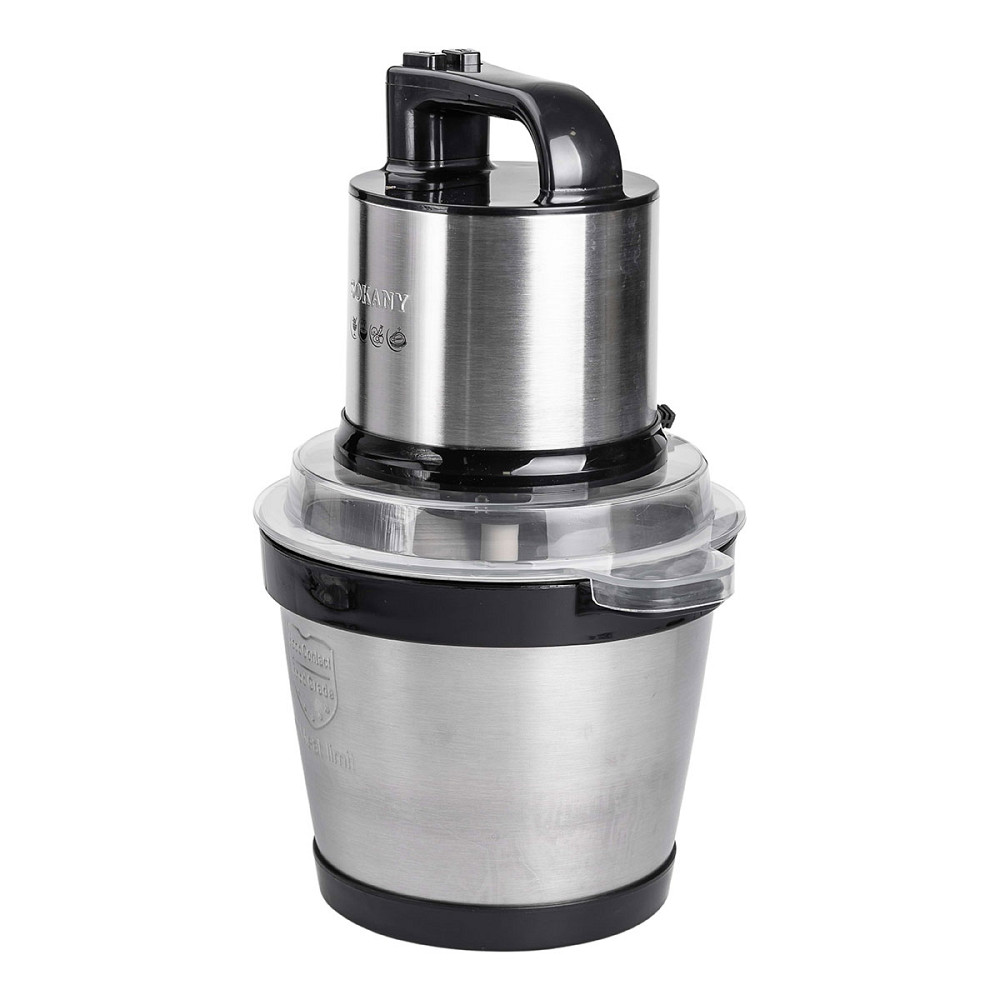 Sokany Чопер подрібнювач з чашею 3,5 літри м'ясорізка 4 леза нержавіюча сталь м'ясорубка Sokany Коломия - фото 5