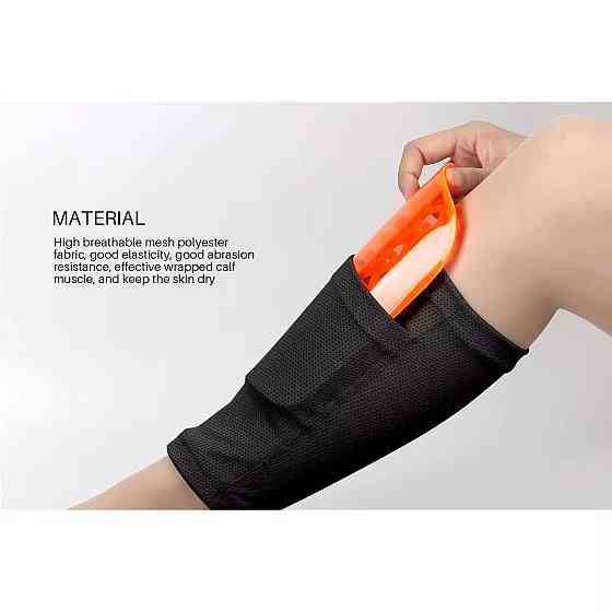 Щитки футбольные дышащие с рукавами для голени CZST-236 Size:L, оранжевые Каменец-Подольский