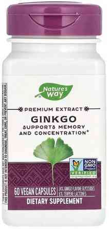 Гінкго білоба Nature's Way Ginkgo 60 веганських капсул Київ