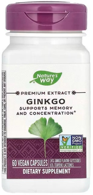 Гинкго билоба Nature's Way Ginkgo 60 веганских капсул Киев - изображение 1