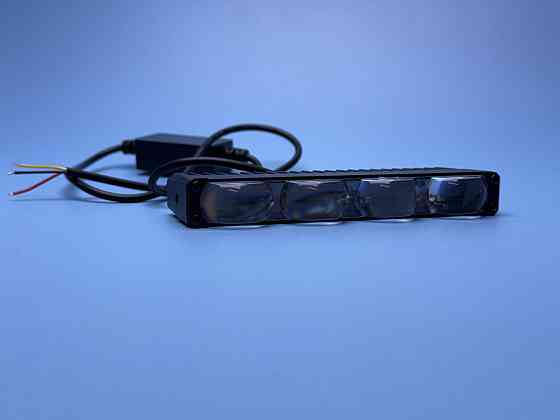 Фара рабочего света LED однорядная 130 мм SPOT — 8 диодов с линзой (Белый + Желтый свет), четкая СТГ Харьков