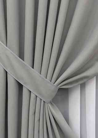 Комплект штор VR-Textil Блекаут двосторонній Scandi № 1900ш Сірий 150х270 см 2 шт (33-0932) Київ