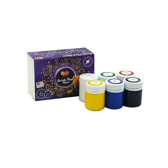 Набір акрилових фарб 850601, 6 кольорів по 20 мл Вінниця