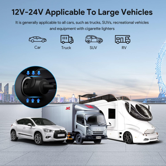 Універсальний автомобільний зарядний пристрій KFD 118W 100W 90W DC 12V-24V Луцьк