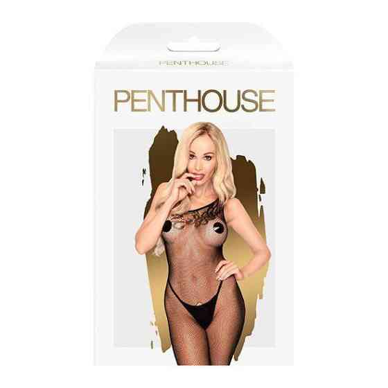 Бодістокінг на одне плече Penthouse - Fancy Dope Black XL Sex Aura Київ
