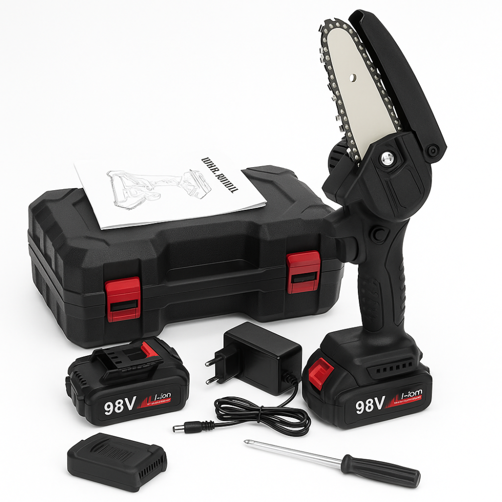 Електропила для різання дров, Акумуляторна ланцюгова пила для обрізки гілок Пилка обрізання сучків GQ-67 Львів - фото 11