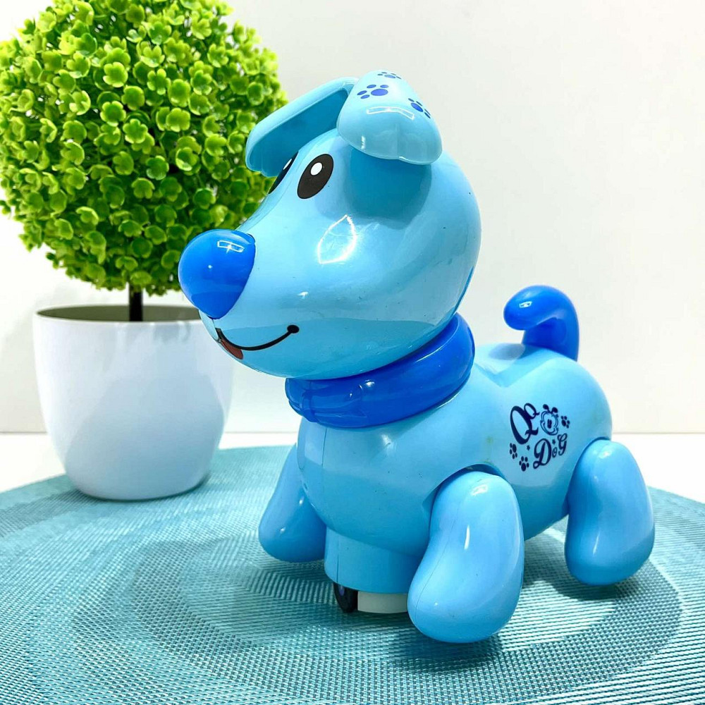 Собачка інтерактивна Limo Toy їздить світиться махає головою та хвостом Блакитна (EM 070 A) Чернігів - фото 1