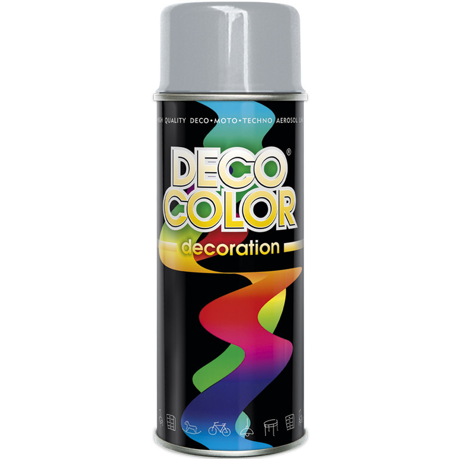 Краска аэрозольная алкидная DecoColor серый (RAL7001) 400мл Киев - изображение 1