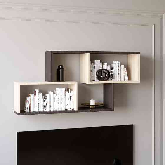 Полиця навісна Еверест ПН-4 венге + дуб молочний (DTM-2352) Дніпро