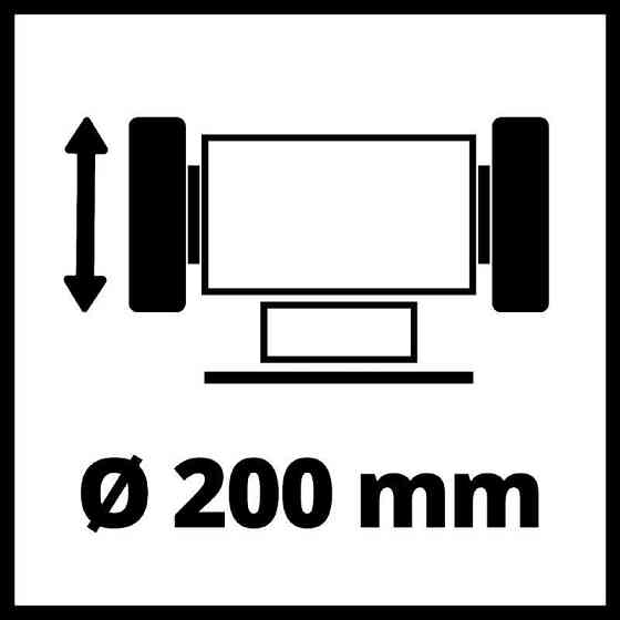 Точило Einhell TC-BG 200 L (4412633) з LED підсвічуванням: 400/185Вт, 2980 об./хв. Київ